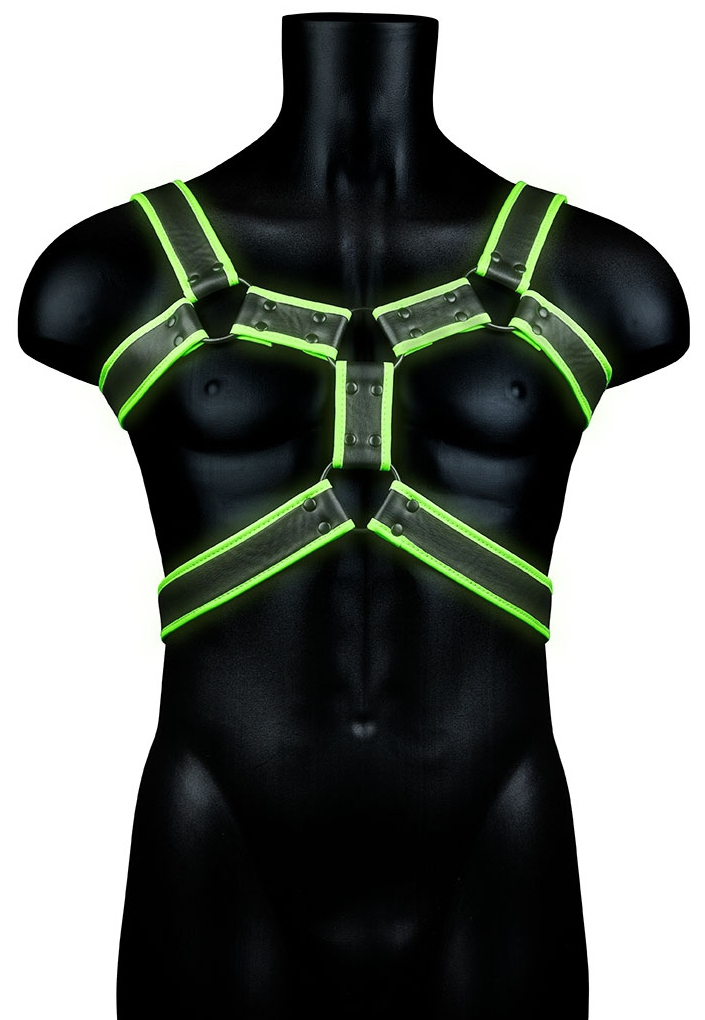 harnais phosphorescent glow body noir