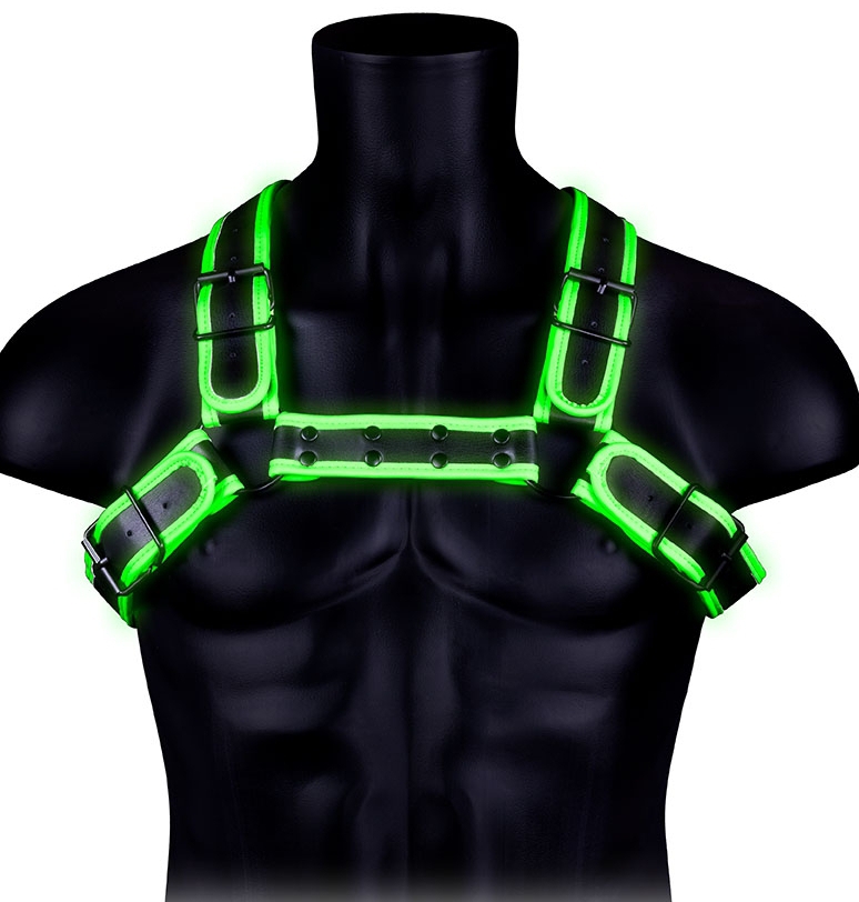 harnais phosphorescent glow buckle noir