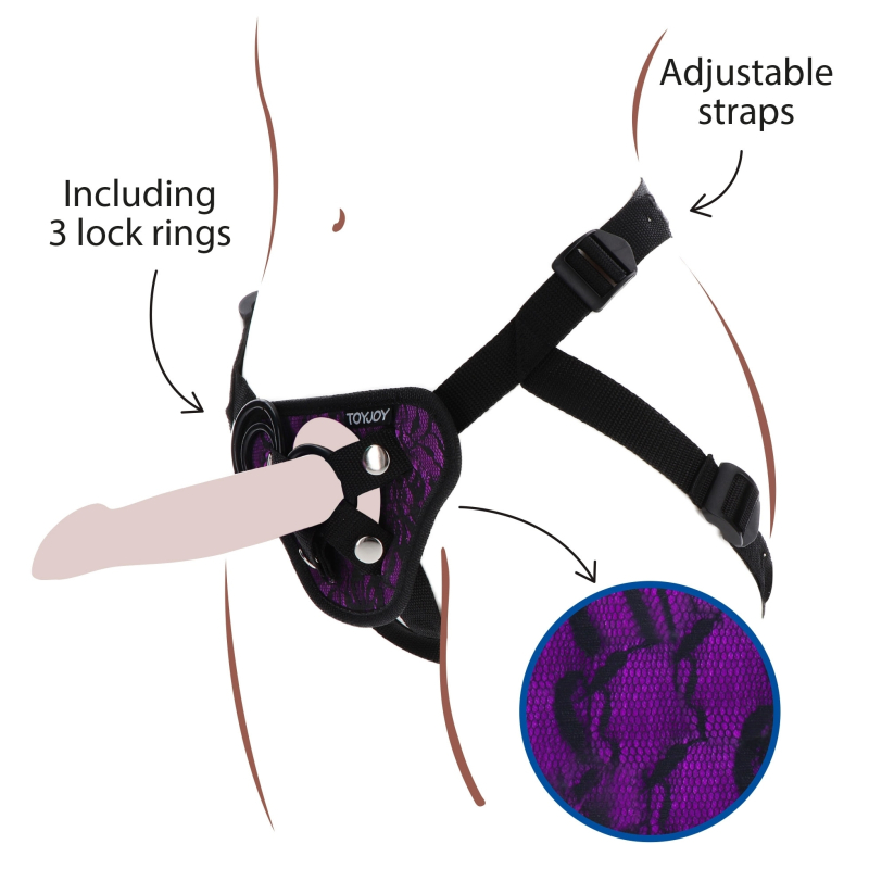 harnais pour gode ceinture strap on get real violet 2