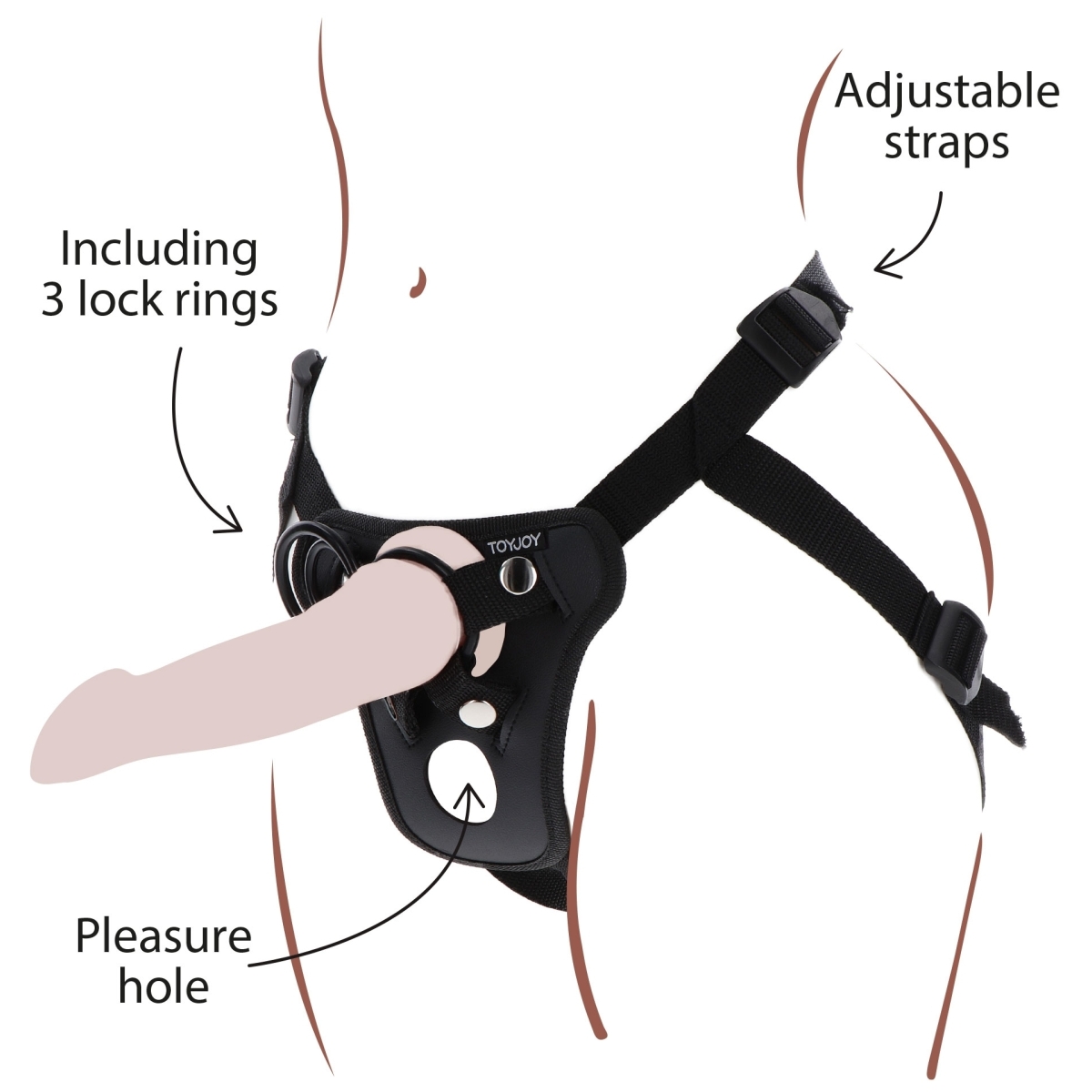 harnais pour gode ceinture strap on pleasure 2