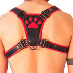 harnais puppy harness noir rouge 1