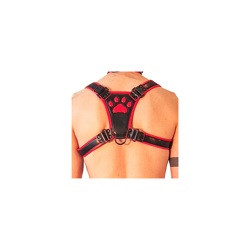 harnais puppy harness noir rouge 1