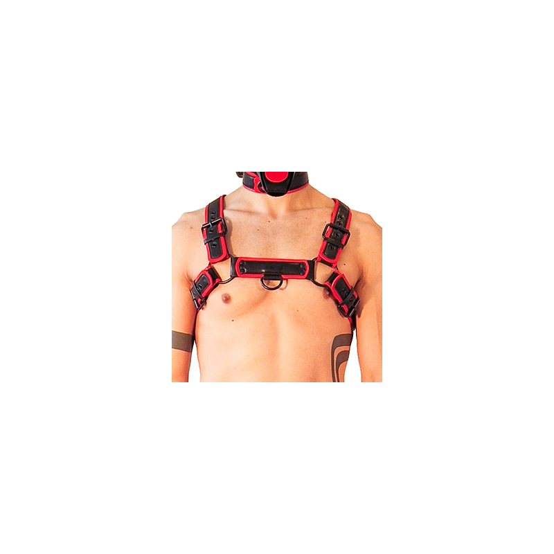 harnais puppy harness noir rouge