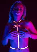 harnais sexy glow in the dark sm rose