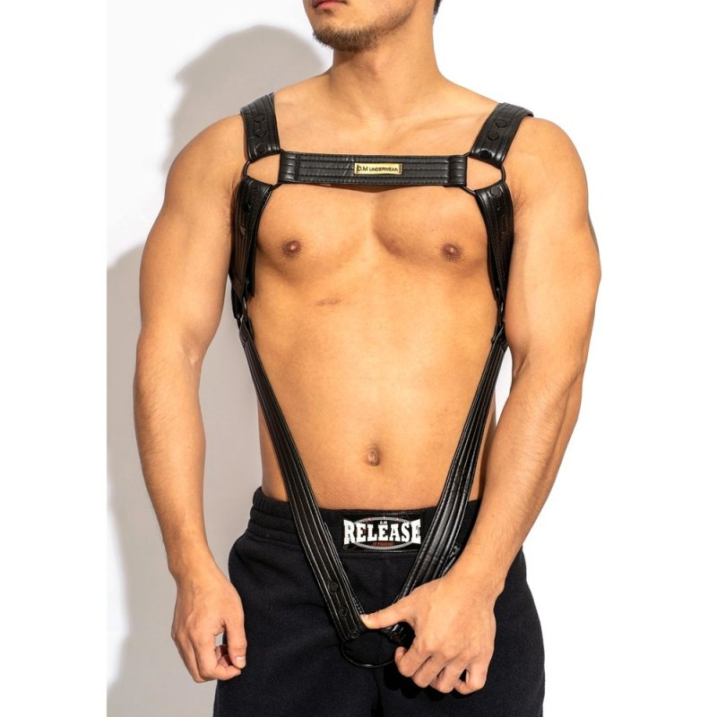 harnais sexy harness simili noir 3