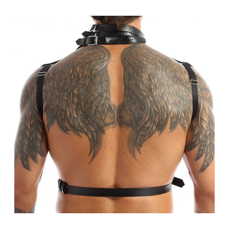 harnais simili halter noir 1