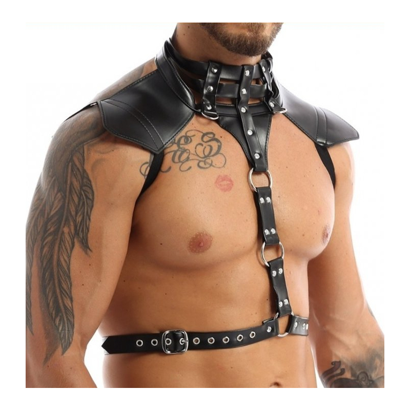 harnais simili halter noir 2