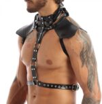 harnais simili halter noir 3