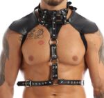 harnais simili halter noir 4