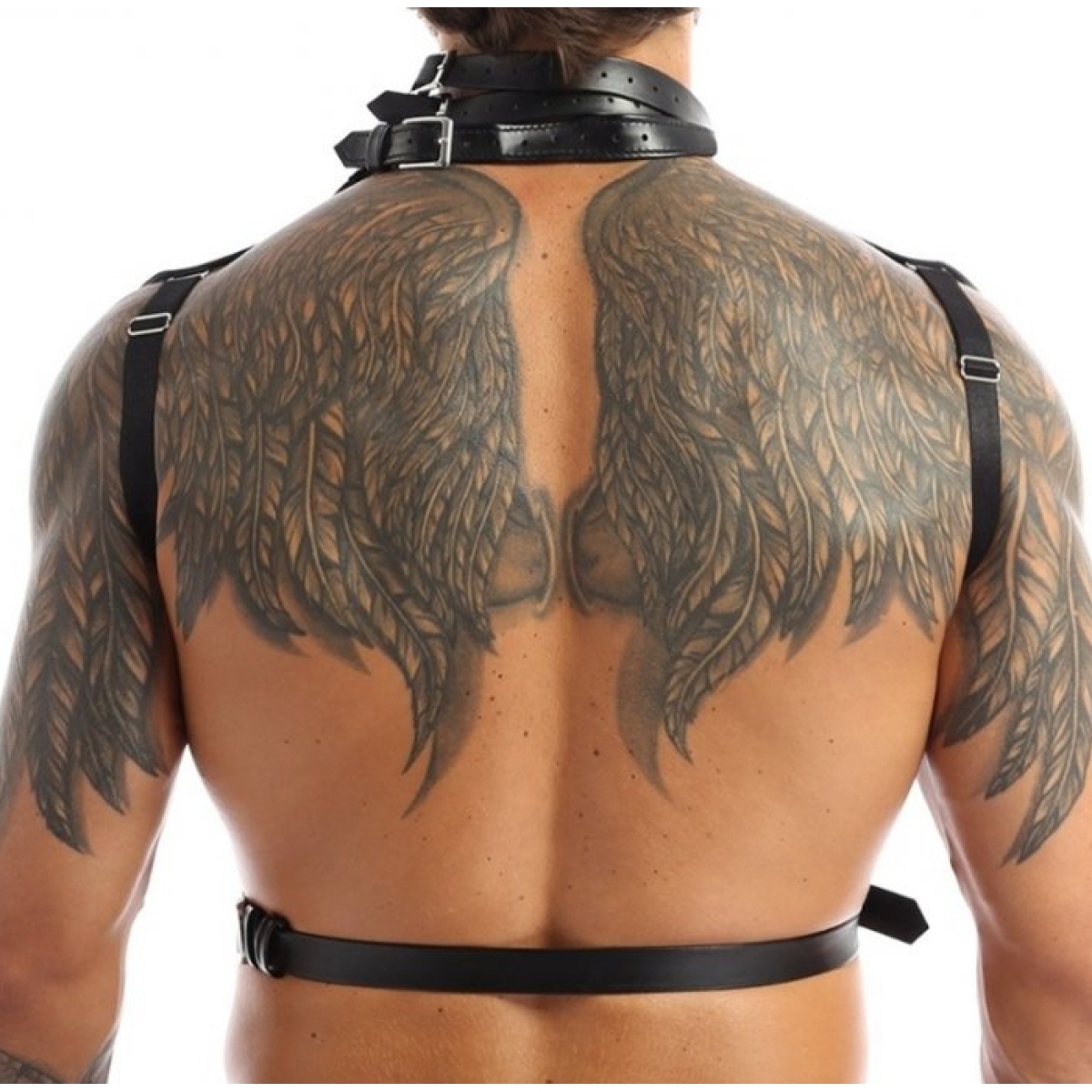 harnais simili halter noir 5