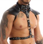 harnais simili halter noir 6