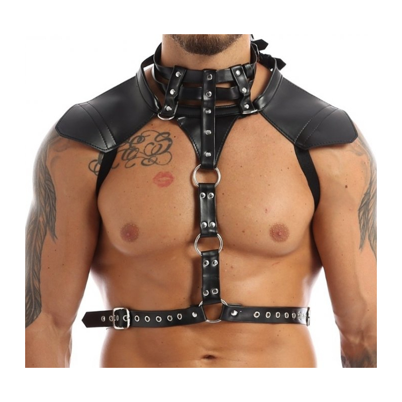 harnais simili halter noir