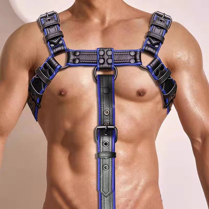 harnais simili hashon noir bleu