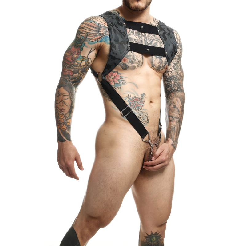 harnais top cockring dngeon gris 4