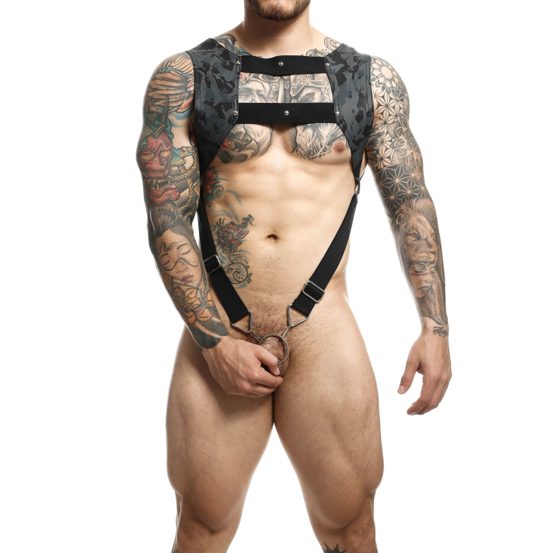 harnais top cockring dngeon gris 5