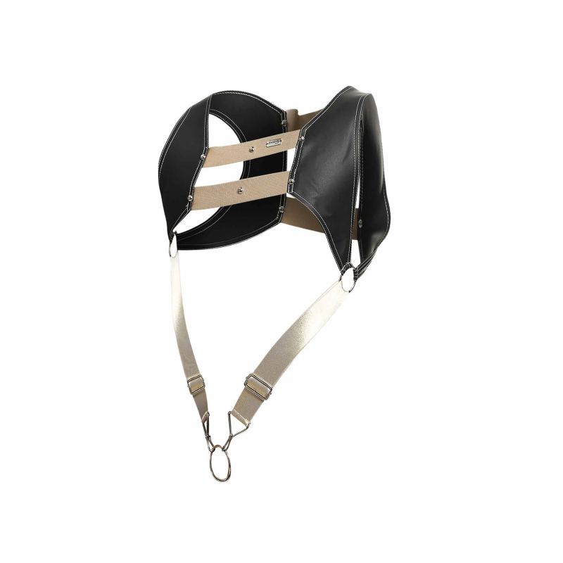 harnais top cockring dngeon noir dore 6