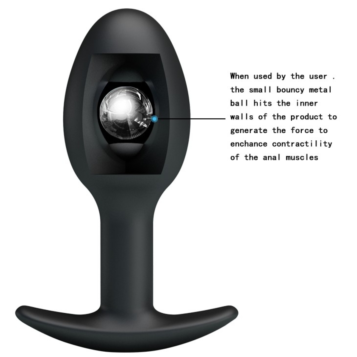 heavy balls silicone butt plug simple 8