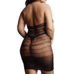 high lace neck net mini dress 1