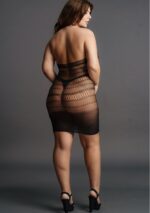 high lace neck net mini dress 7