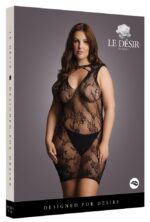 high neck lace mini dress 4