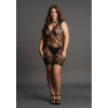 high neck lace mini dress 6