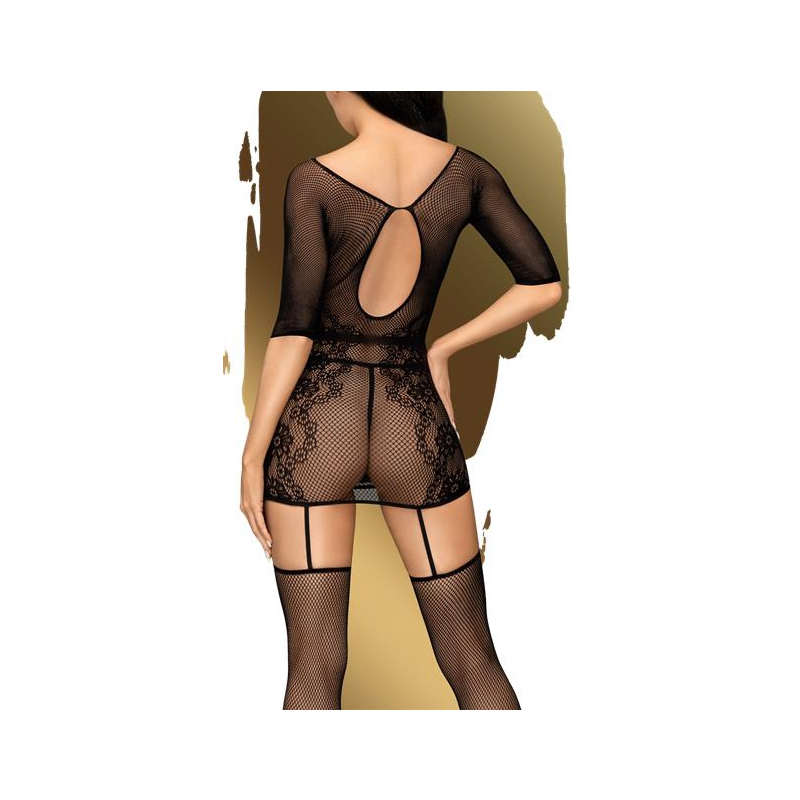high stakes mesh dress with garter 1