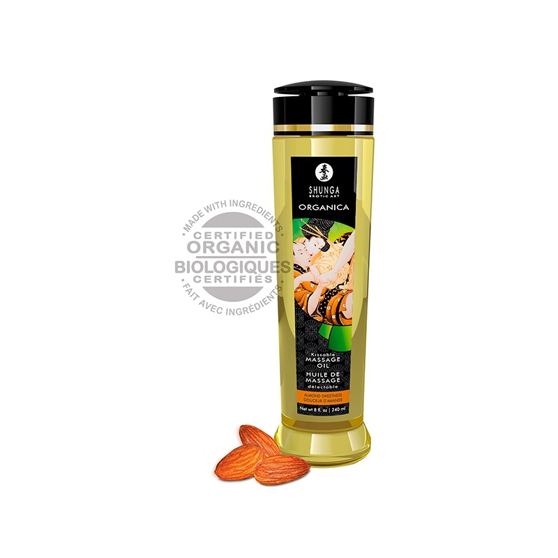 huile de massage bio kissable amande douce 240ml