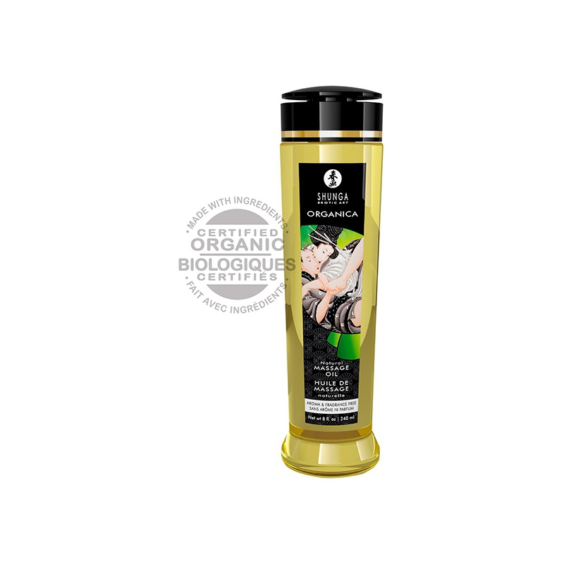 huile de massage bio natural sans parfum 240ml