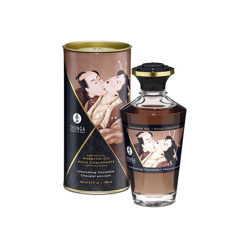 huile de massage chauffante aphrodisiaque chocolat enivrant 100 ml