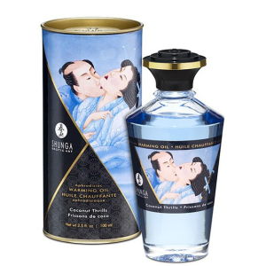 huile de massage chauffante aphrodisiaque frisson coco 100 ml