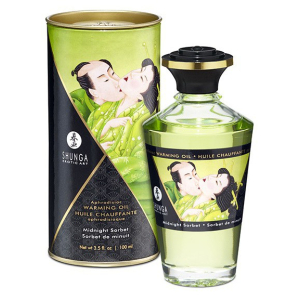huile de massage chauffante aphrodisiaque sorbet de minuit 100 ml