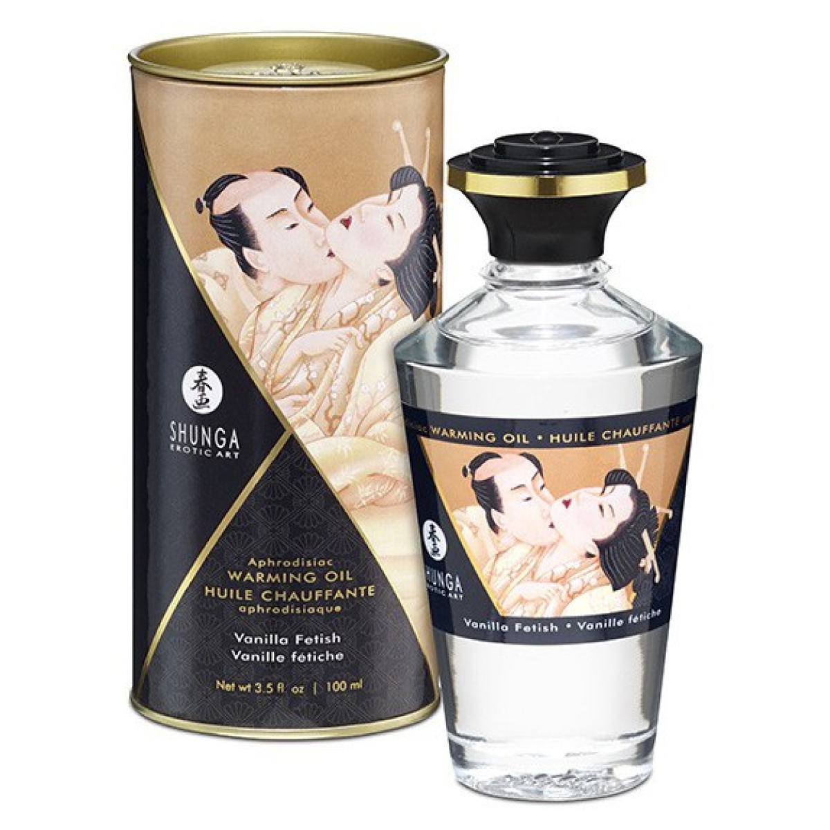 huile de massage chauffante aphrodisiaque vanille fetiche 100 ml