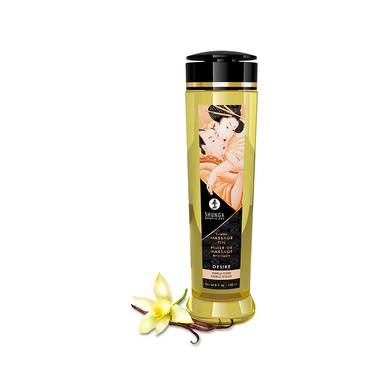 huile de massage desire vanille fetiche 240ml