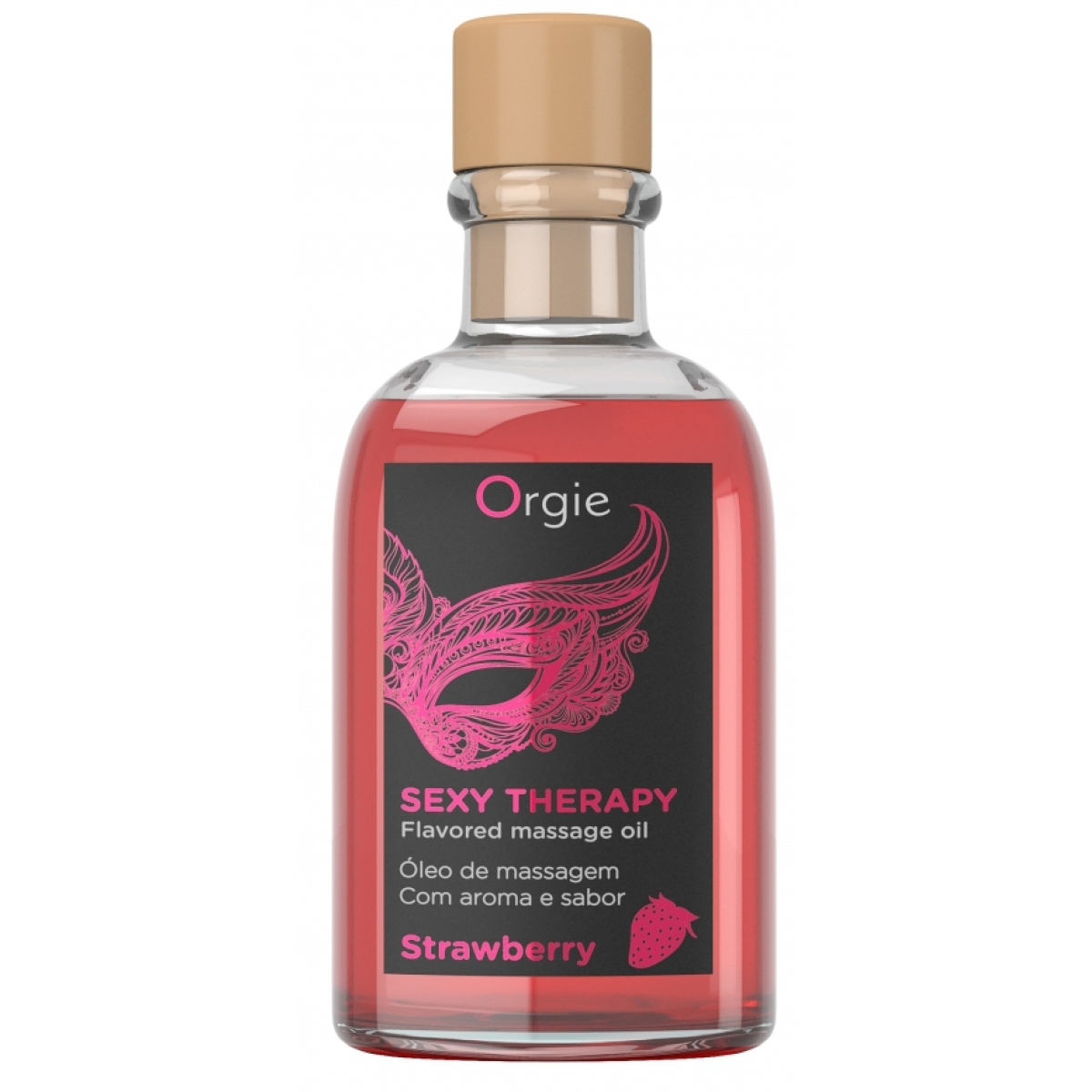 huile de massage embrassable sexy therapy fraise 100ml 1