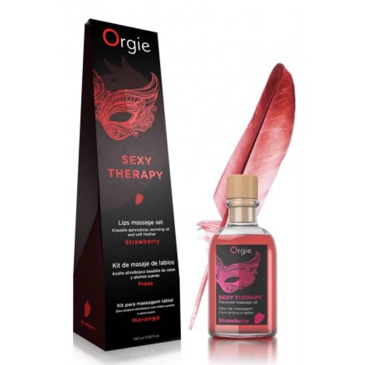 huile de massage embrassable sexy therapy fraise 100ml