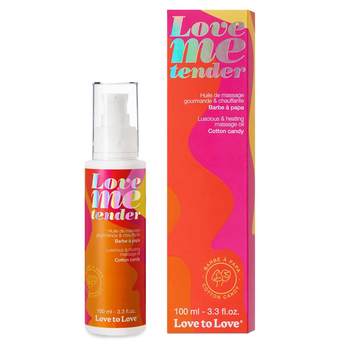 huile de massage love me tender barbe a papa 100ml 1
