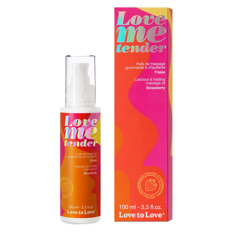 huile de massage love me tender fraise 100ml 1