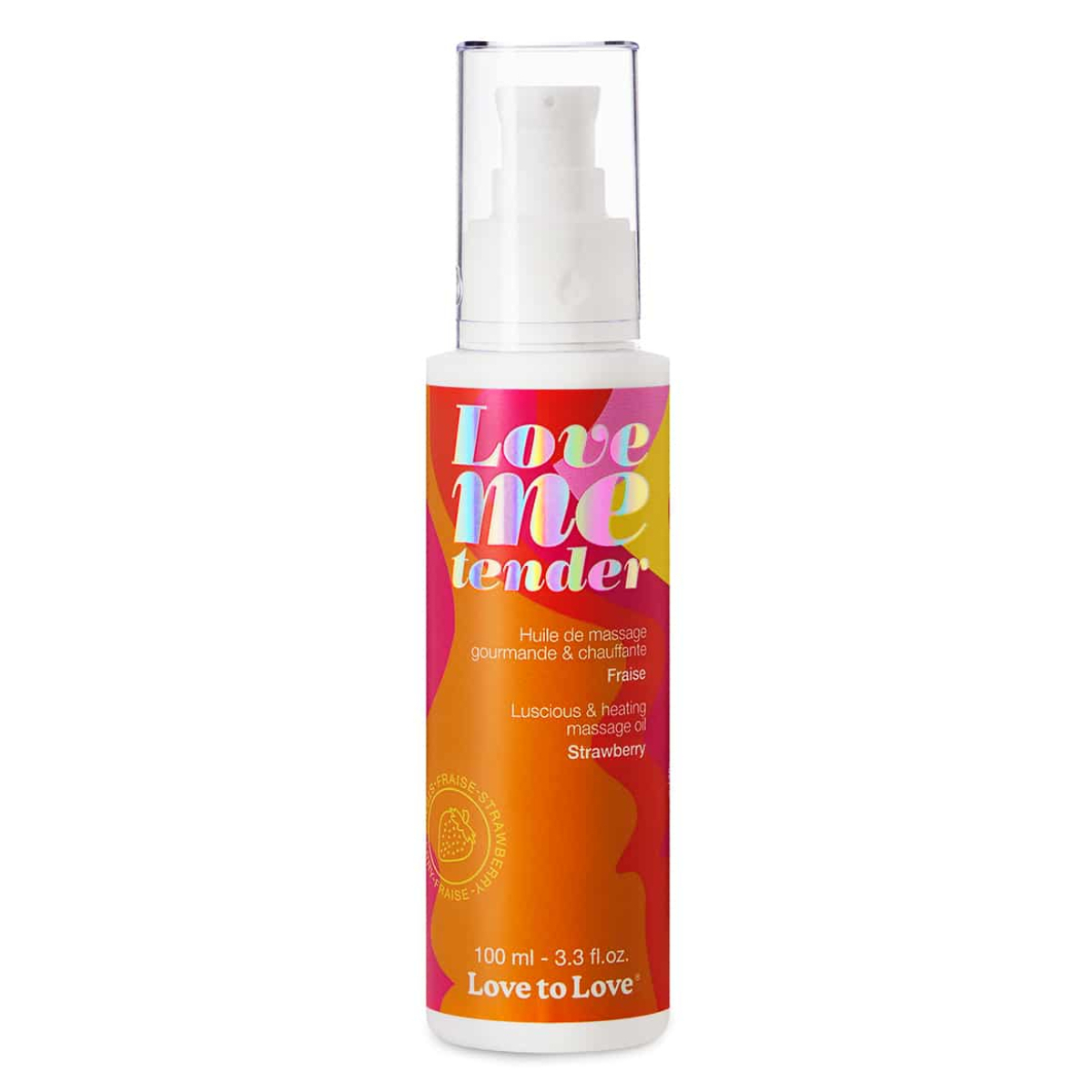 huile de massage love me tender fraise 100ml