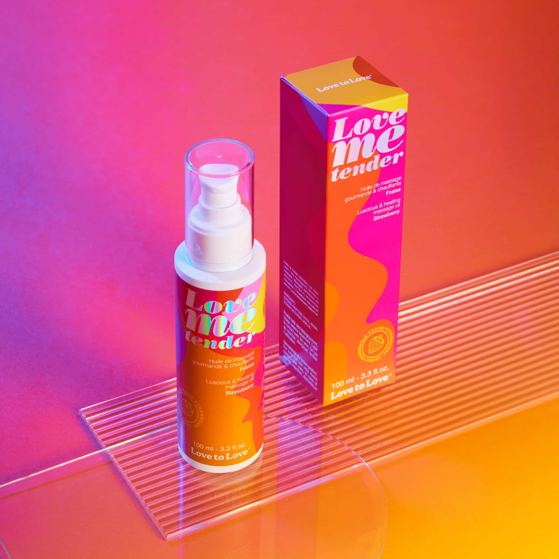 huile de massage love me tender fraise 100ml 2