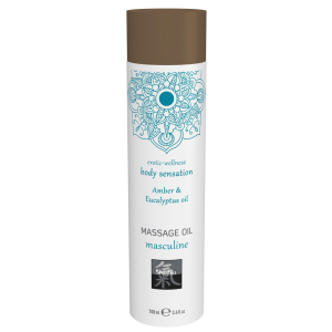 huile de massage masculine ambre eucalyptus 100ml