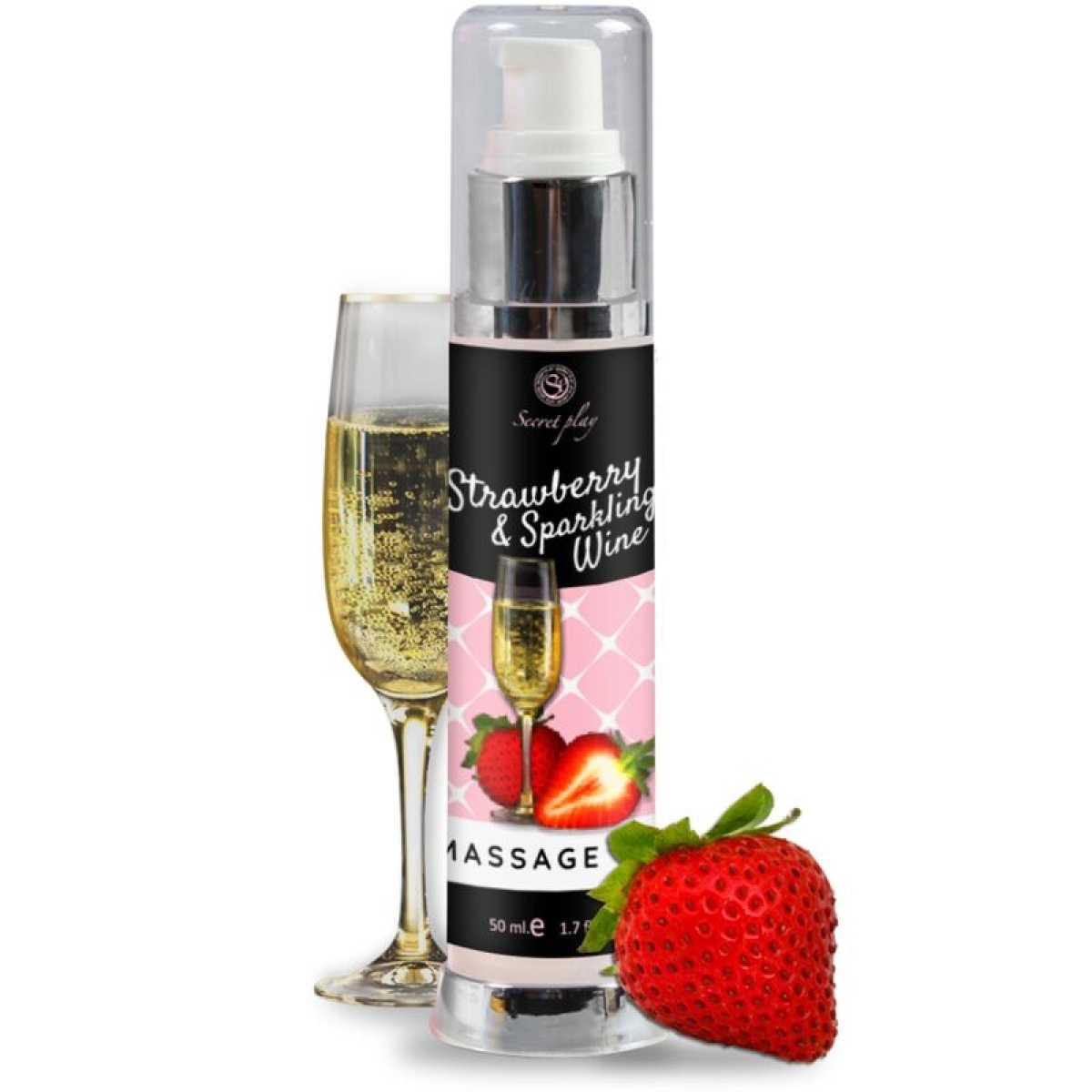 huile de massage secret play fraise vin petillant 50ml