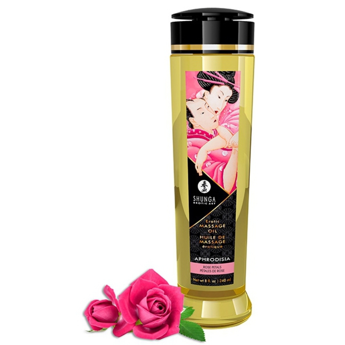 huile de massages aphrodisia petales de rose 240ml
