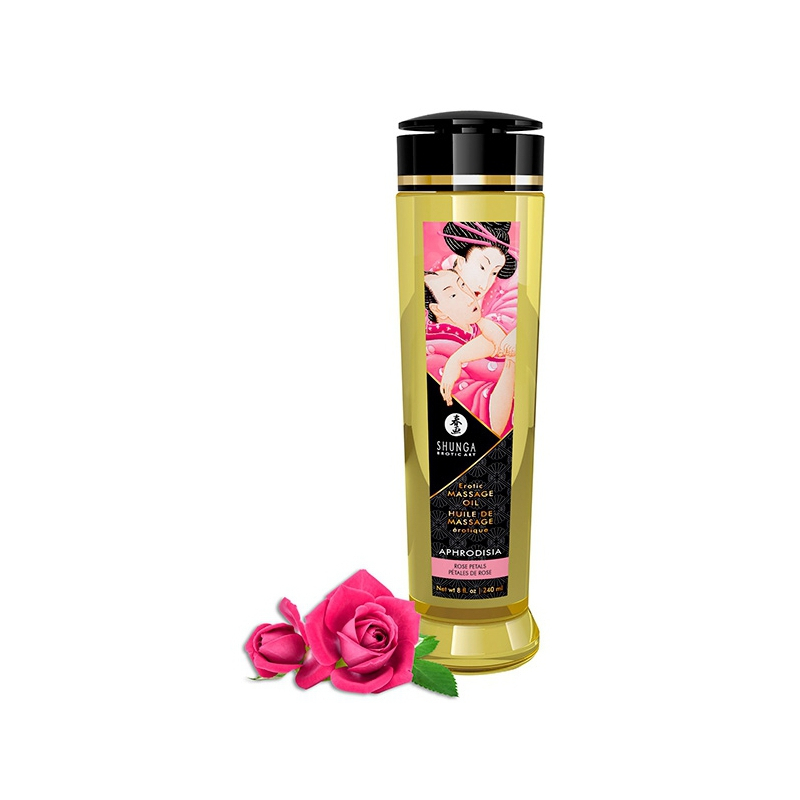 huile de massages aphrodisia petales de rose 240ml