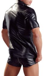 imitat leather men s shirt 1