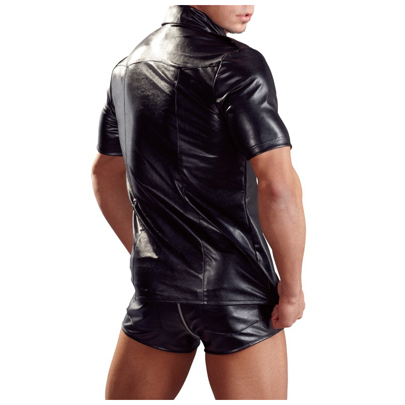 imitat leather men s shirt 1