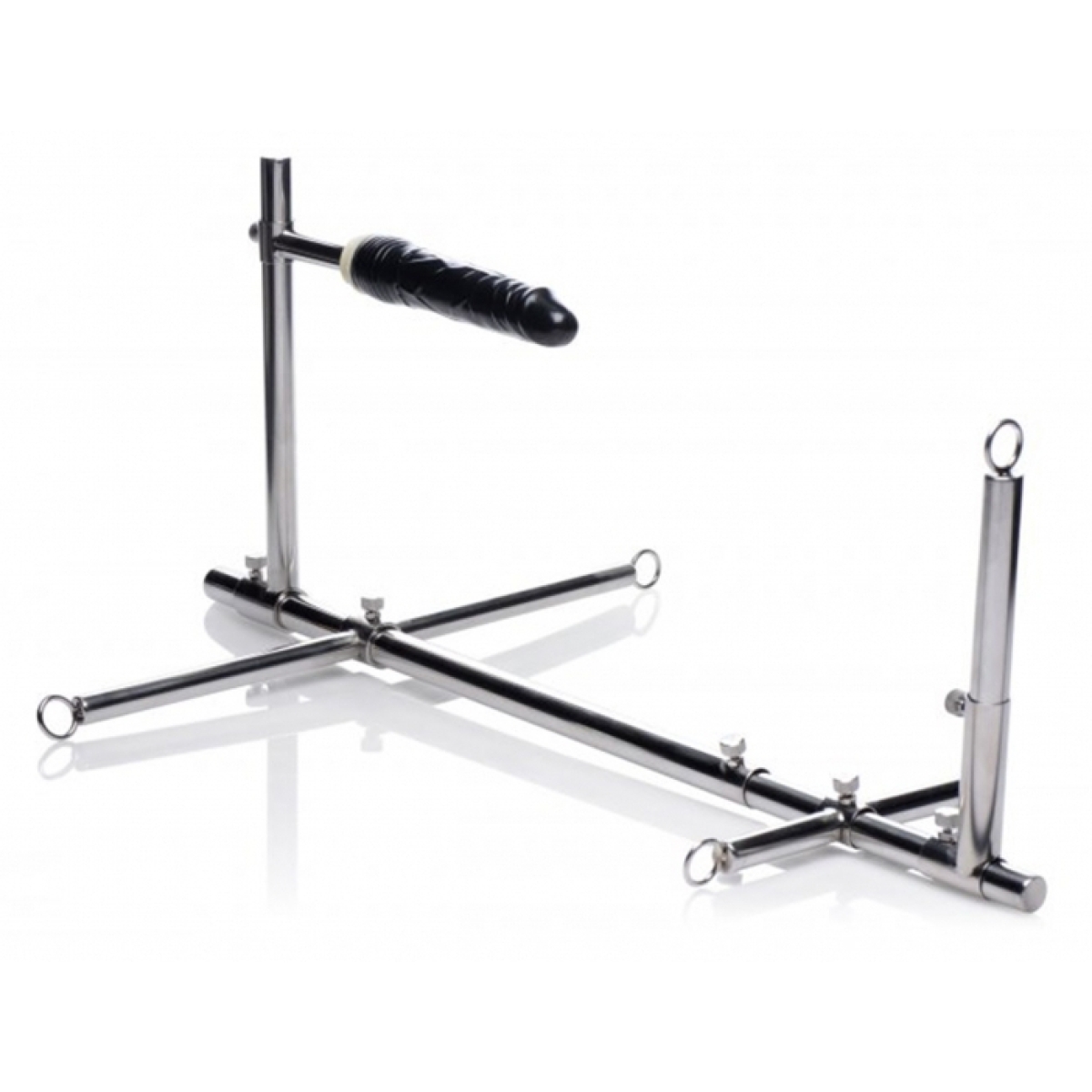 imprisoned metal stockade with dildo black 2