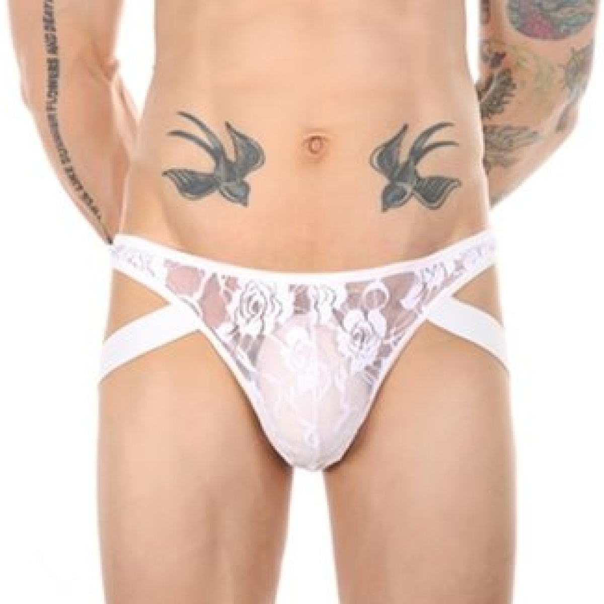 jock string dentelle lowstic blanc