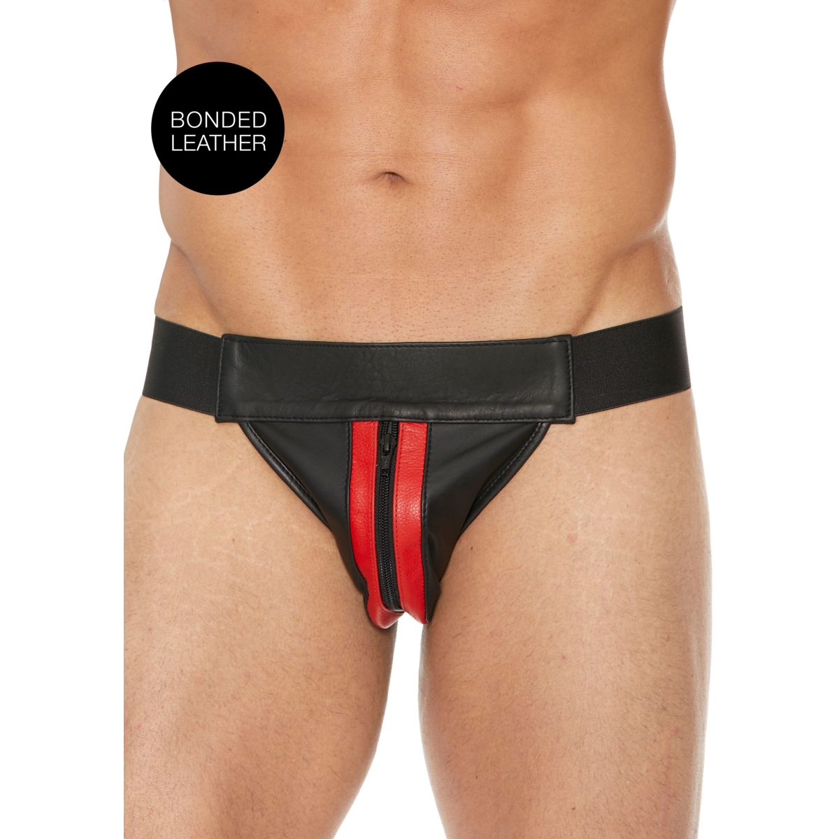jockstrap avec zip striped front noir rouge 3 scaled
