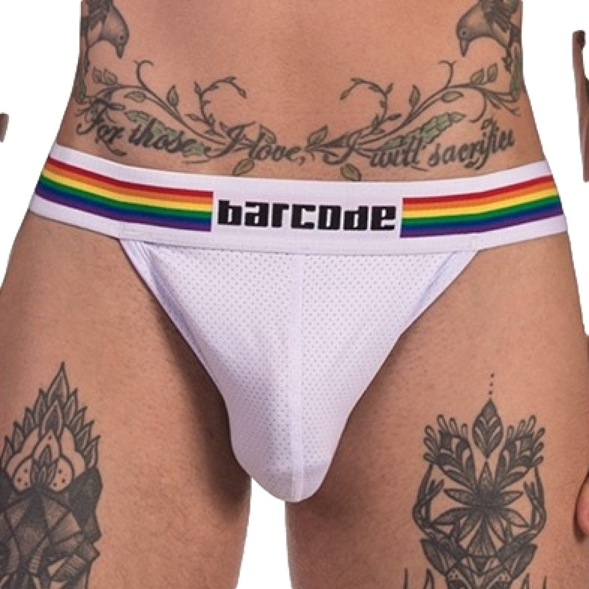 jockstrap barcode pride blanc