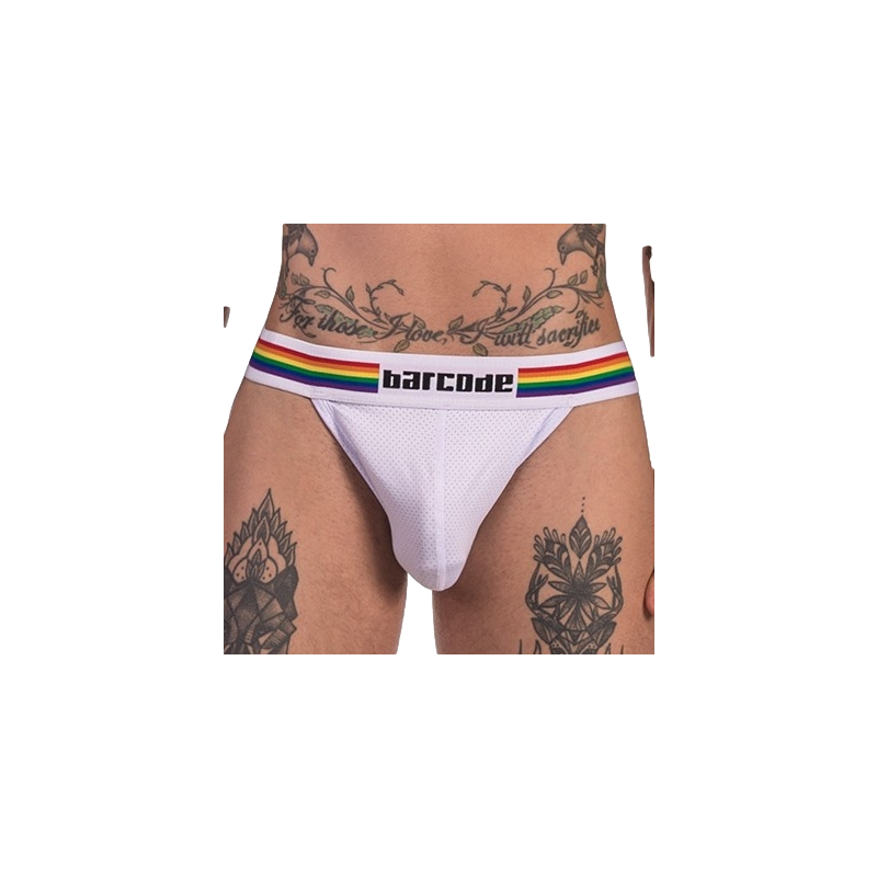 jockstrap barcode pride blanc